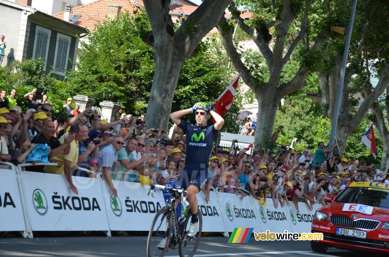 Rui Costa (Movistar) wint de etappe