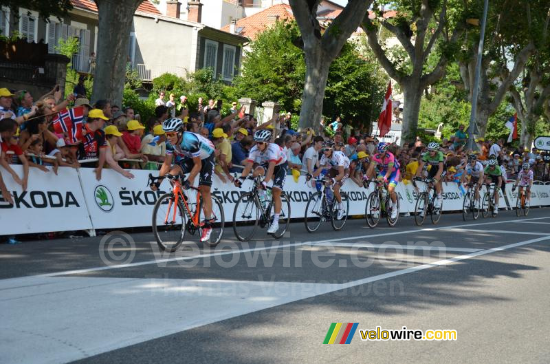 De groep Sylvain Chavanel / Michal Kwiatkowski
