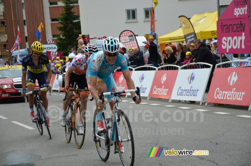 Jakob Fuglsang (Astana), Mikel Nieve (Euskaltel) & Alberto Contador (Saxo)