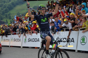 Rui Costa (Movistar) wins the stage in Le Grand-Bornand (621x)