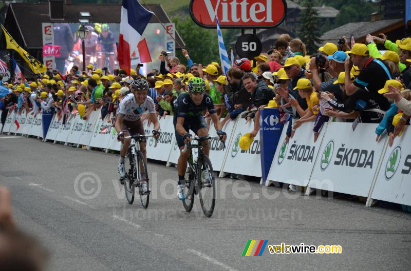 Alejandro Valverde (Movistar) & John Gadret (AG2R La Mondiale)