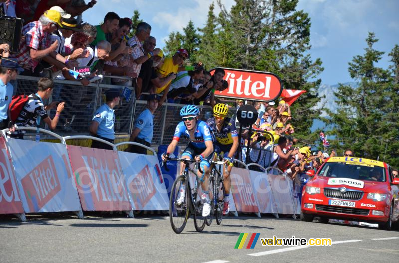 Andrew Talansky (Garmin-Sharp) & Alberto Contador (Saxo-Tinkoff)