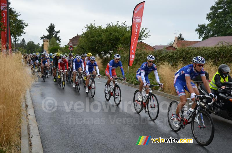 Jérémy Roy, Anthony Geslin & Arthur Vichot (FDJ.fr) in La Jarige