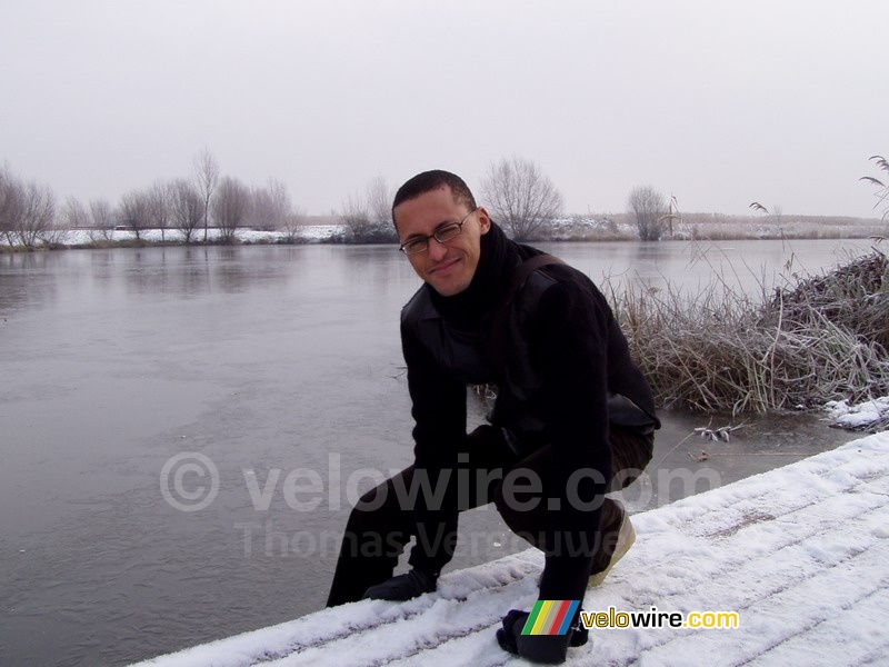 Rachid in Kinderdijk