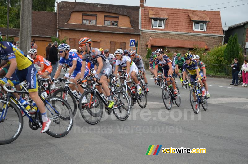 Philippe Gilbert (BMC Racing Team) achteraan het peloton