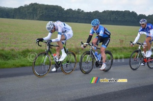 Tom Stamsnijder & Sébastien Rosseler en tête du peloton (377x)