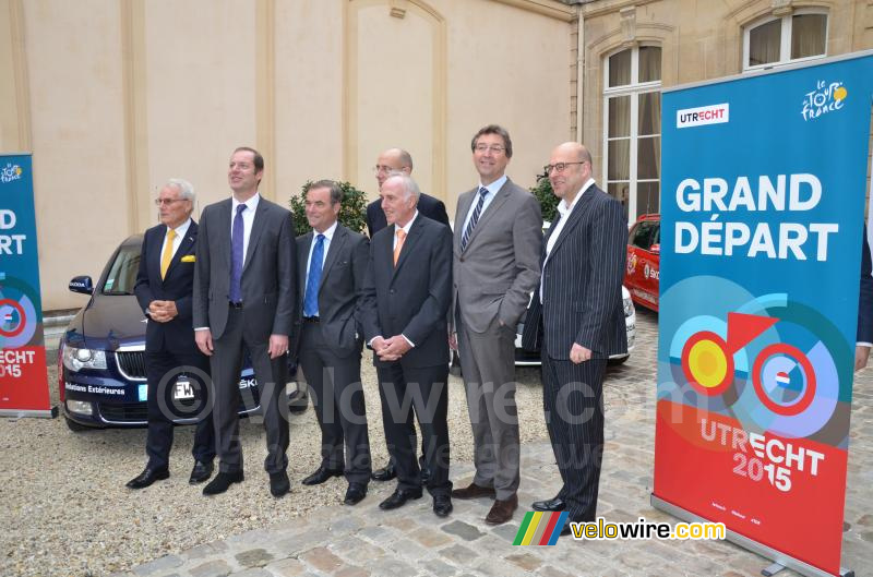 Jan Janssen, Christian Prudhomme, Bernard Hinault, Joop Zoetemelk, Aleid Wolfsen, Hans Spigt & Ed Kronenburg