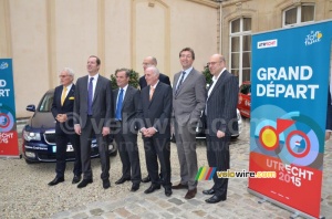 Jan Janssen, Christian Prudhomme, Bernard Hinault, Joop Zoetemelk, Aleid Wolfsen, Hans Spigt & Ed Kronenburg (999x)