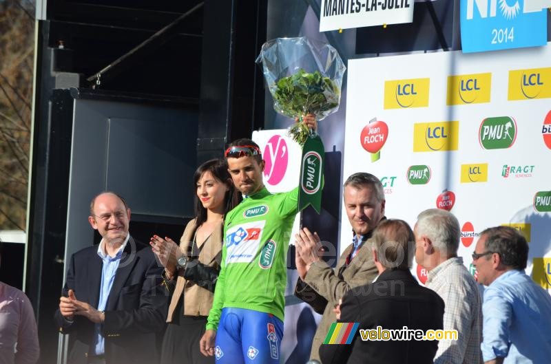 Nacer Bouhanni (FDJ.fr) in het groen
