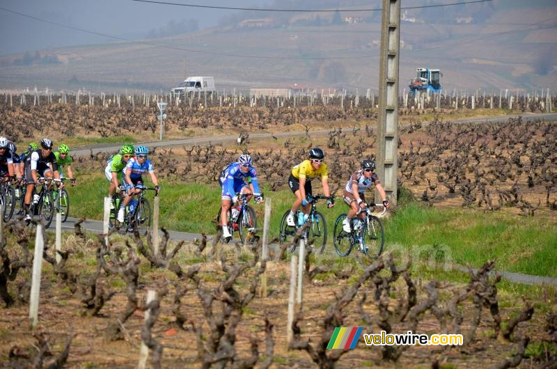 Geraint Thomas (Team Sky) rijdt Juliénas uit