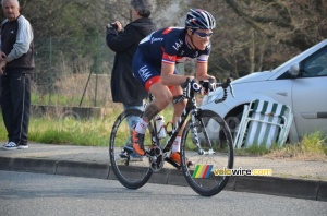 Sylvain Chavanel (IAM Cycling) en solitaire à Montbressieux (665x)