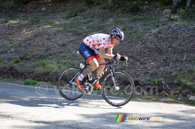 Sylvain Chavanel (IAM Cycling), alleen aan kop