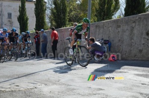 Thomas Voeckler (Europcar) à l'avant du peloton (375x)