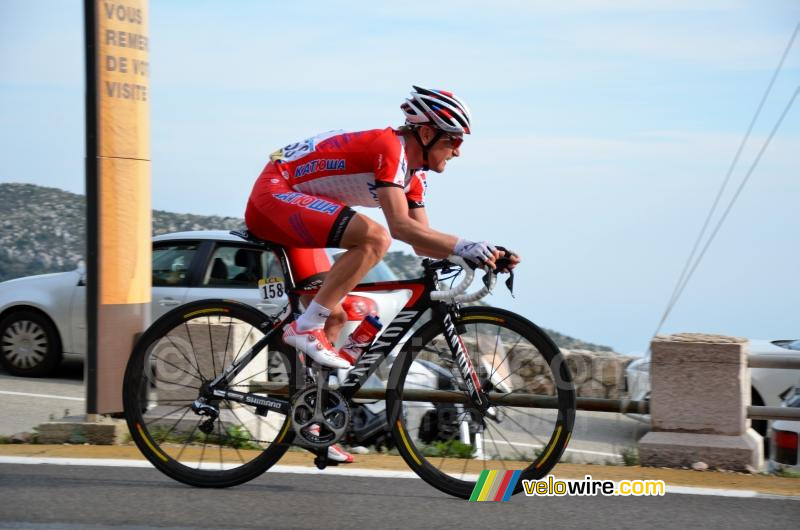 Yury Trofimov (Team Katusha) in de aanval
