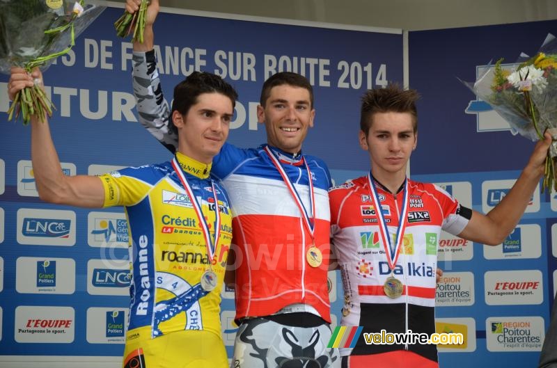 Le podium du Championnat de France amateurs : Mainard, Guyot & Turgis