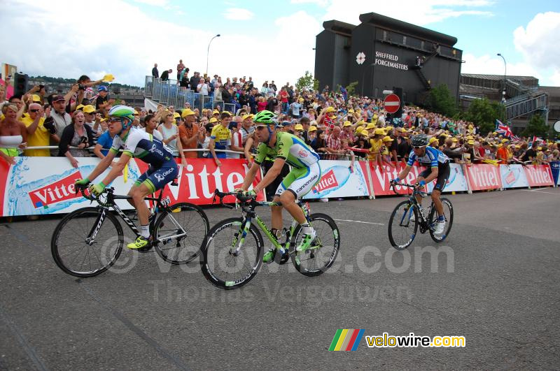 Simon Clarke (Orica) & Fabio Sabatini (Cannondale)