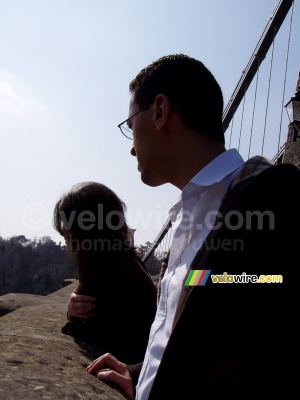 Marie & Khalid on Suspension Bridge (416x)