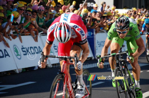 Peter Sagan (Cannondale) next to Alexander Kristoff (Katusha) (712x)