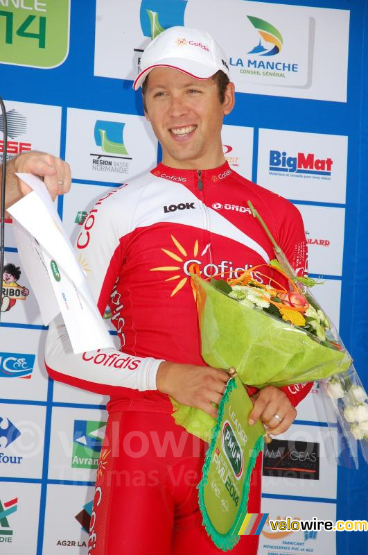 Julien Simon (Cofidis), aan de leiding in de Coupe de France PMU 2014