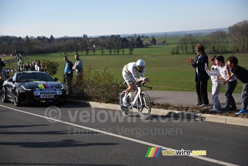 Bradley Wiggins (Team Sky) en zijn 