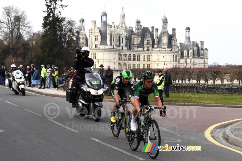 Thomas Voeckler and Anthony Delaplace at the Chambord castle