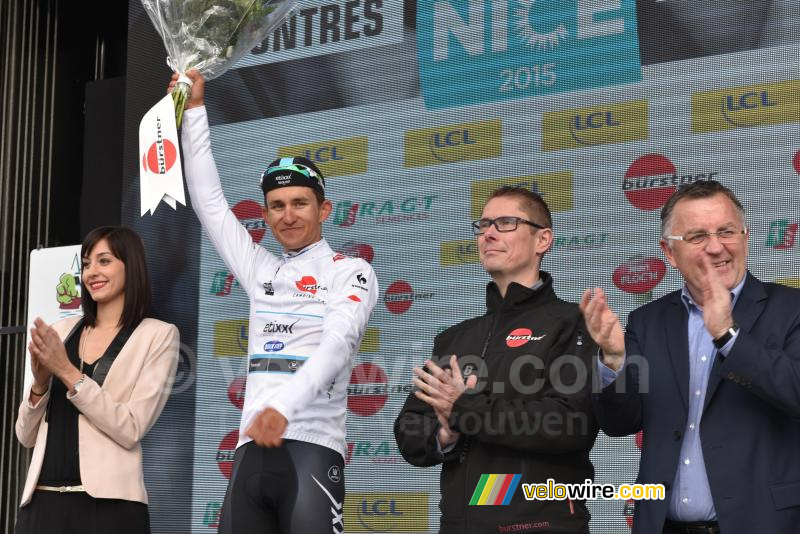 Michal Kwiatkowski (Etixx-QuickStep) in de witte trui