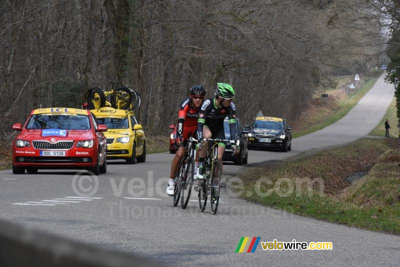 Florian Vachon (Bretagne-Séché) & Philippe Gilbert (BMC) in de kopgroep