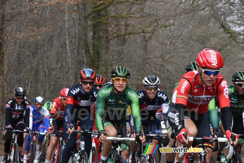 Bryan Coquard (Team Europcar) in het bos