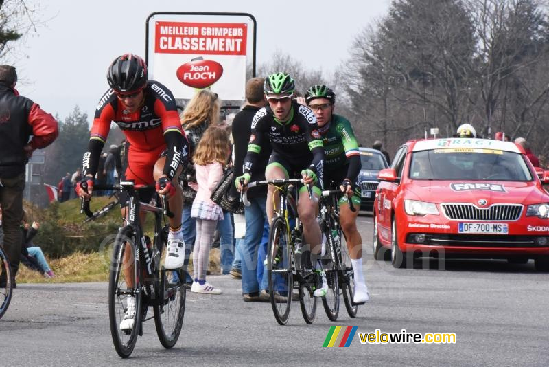 Philippe Gilbert, Florian Vachon & Thomas Voeckler op de Col de la Bosse