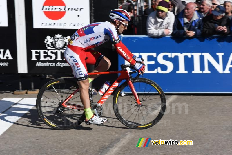 Tiago Machado (Katusha), aan de finish