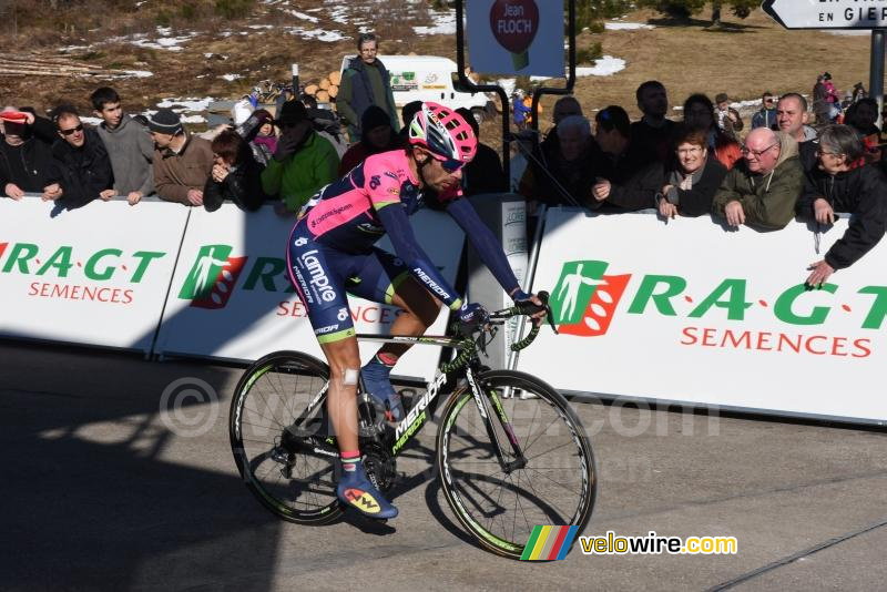 Matteo Bono (Lampre-Merida), aan de finish