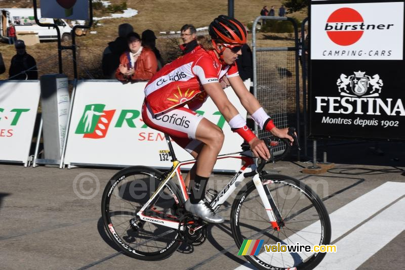 Jonas Ahlstrand (Cofidis), aan de finish