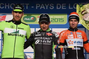 Le podium de Cholet Pays de Loire 2015 : Fédrigo, Insausti & Planckaert (901x)