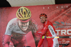 Adrien Petit, 2014 winner of the Tro Bro, with his portrait (738x)