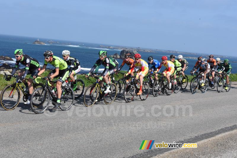 Het peloton aan de kust (5)