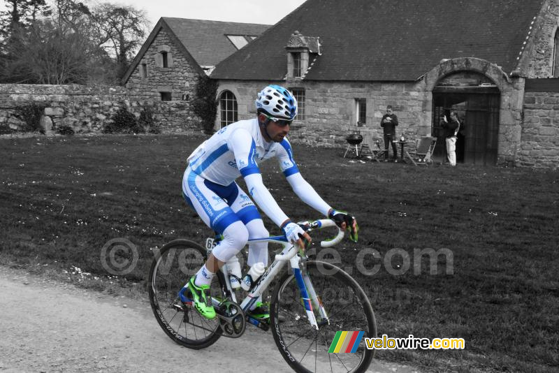 David Lozano (Novo Nordisk) bij het kasteel van Kerouartz