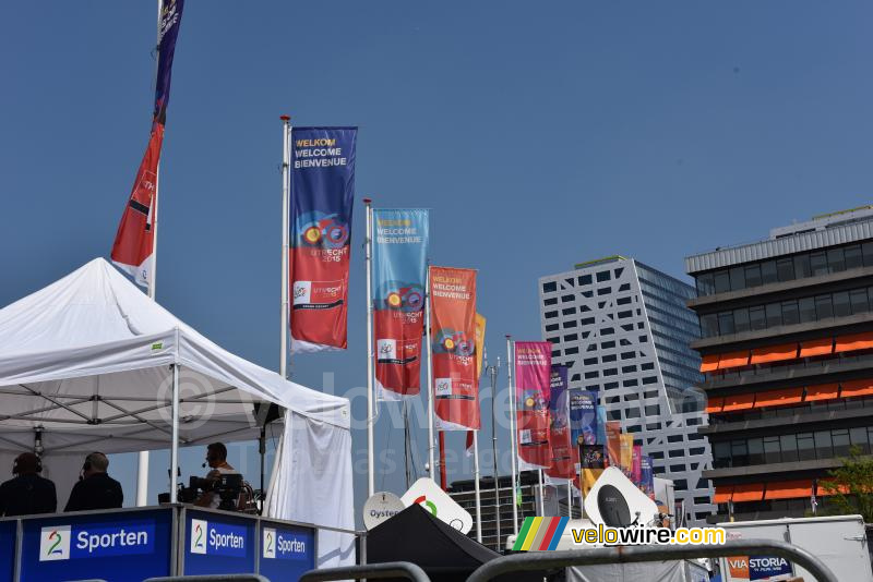 De vlaggen van het Grand Départ in Utrecht