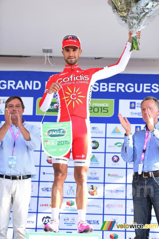Nacer Bouhanni (Cofidis), voorlopig eerste in het klassement van de Coupe de France PMU
