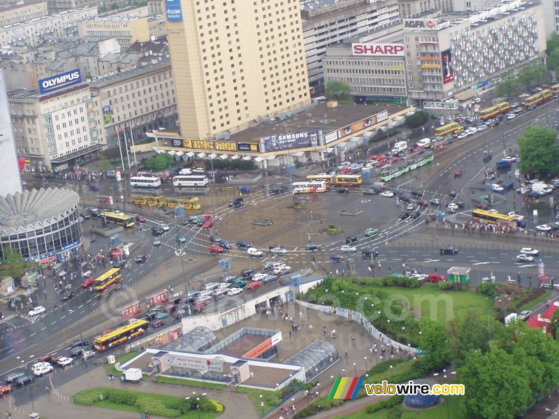 Warschau gezien vanuit het Cultuur- en wetenschapspaleis