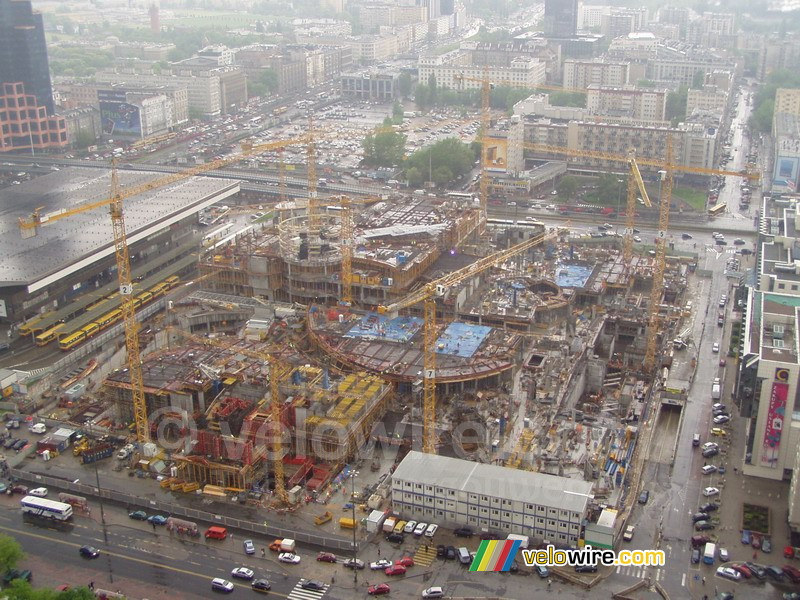 Warschau gezien vanuit het Cultuur- en wetenschapspaleis