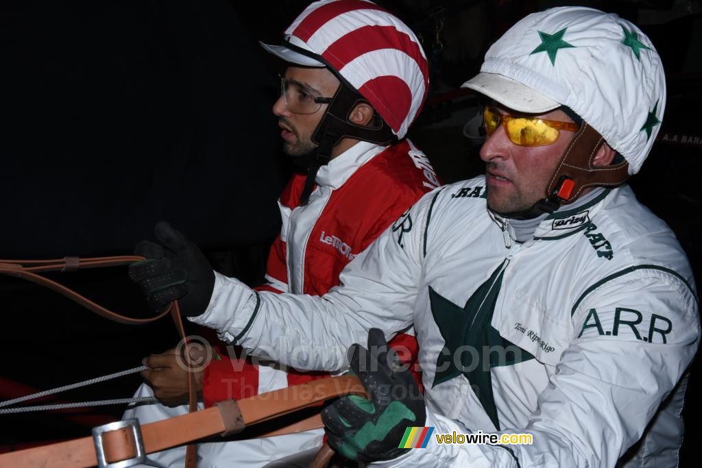 Nacer Bouhanni gaat richting de start van de sulkies wedstrijd