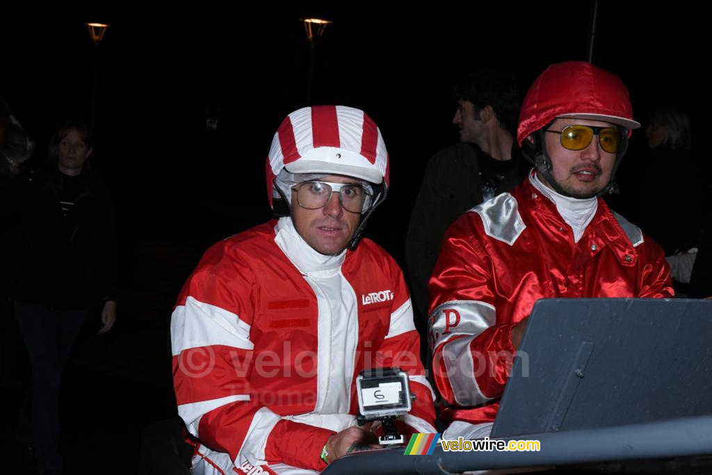 Samuel Dumoulin aan de start van de sulkies wedstrijd
