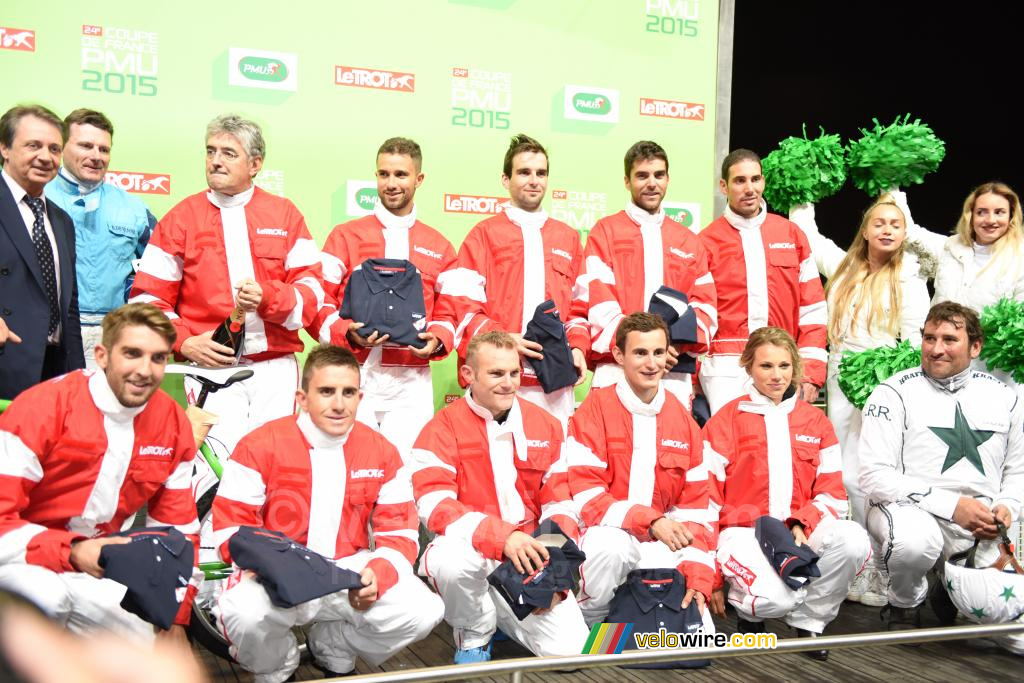 De renners na de sulkies wedstrijd