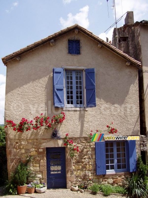 Jolie maison et fleurs à Cordes-sur-Ciel (207x)