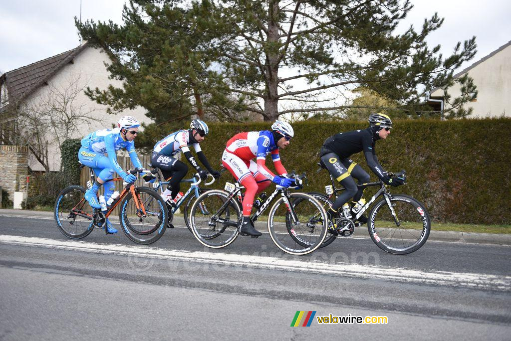 De kopgroep: Perrig Quemeneur, Steven Tronet, Thomas de Gendt & Thierry Hupond