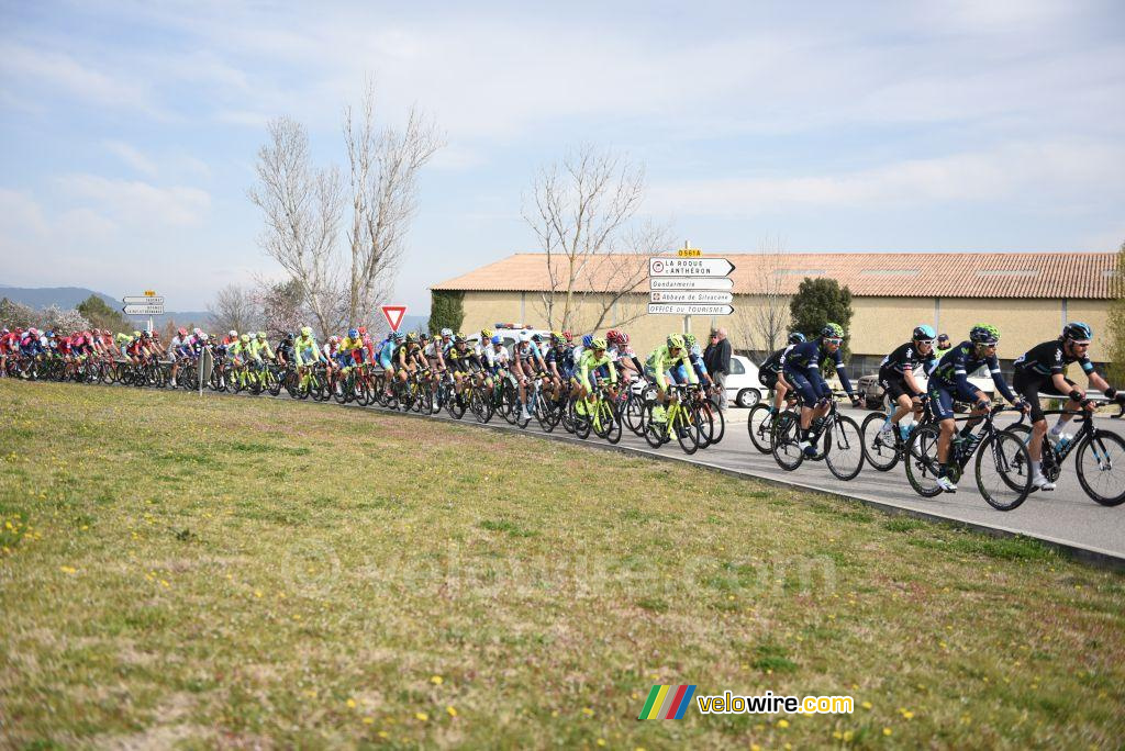 Het peloton in Roque d'Antheron