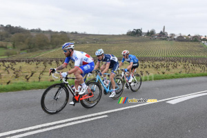 L'échappée avec Marc Fournier (FDJ), Benoît Cosnefroy (France) et Kévin Le Cunff (HP BTP-Auber 93) (1115x)