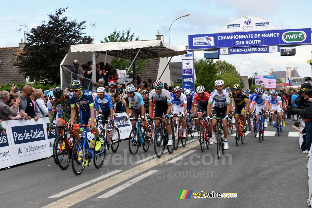 De wedstrijd is gestart