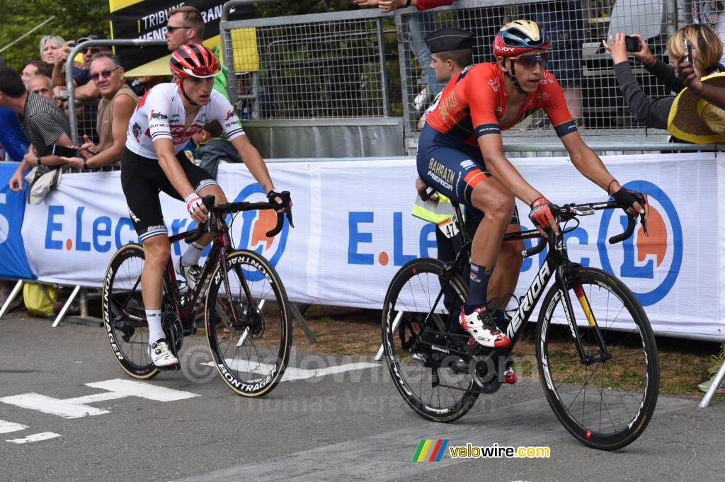 Dylan Theuns (Bahrain-Merida) & Giulio Ciccone (Trek-Segafredo)