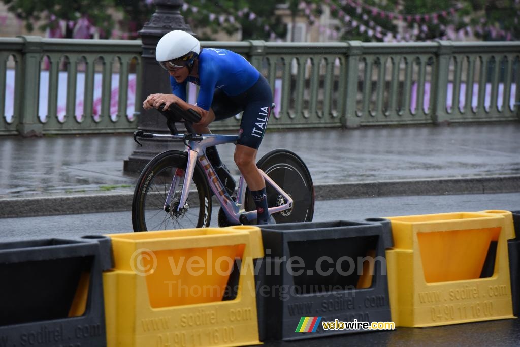 Elisa Longo Borghini (Itali) op de terugweg